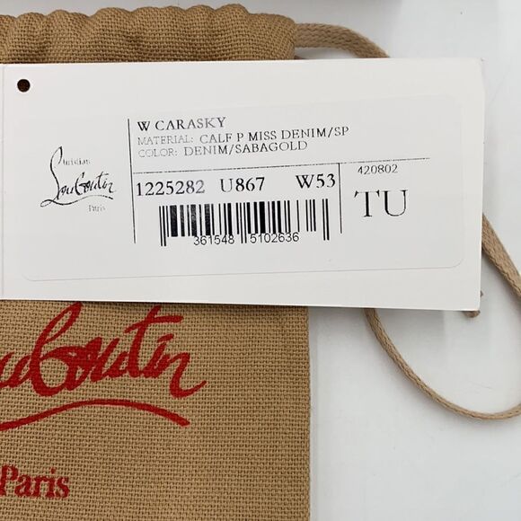 SOLD!!!!!!!   Women’s Christian Louboutin cash/denim cuff bracelet made in Italy - Picture 13 of 13